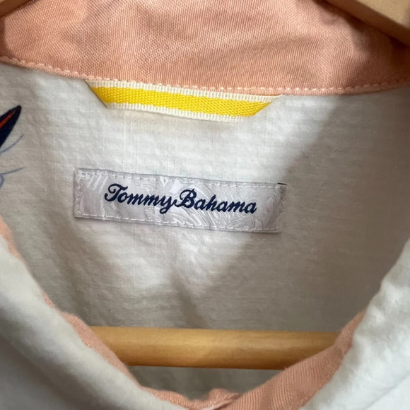 Tommy Bahama Surfer Girl Hula Girl White Button Up Shirt Hawaiian Shirt Size XL - Picture 5 of 8